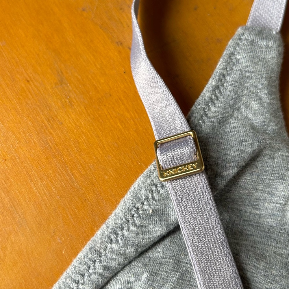 Knickey Gray Organic Cotton Triangle Bralette - Picture 3 of 5
